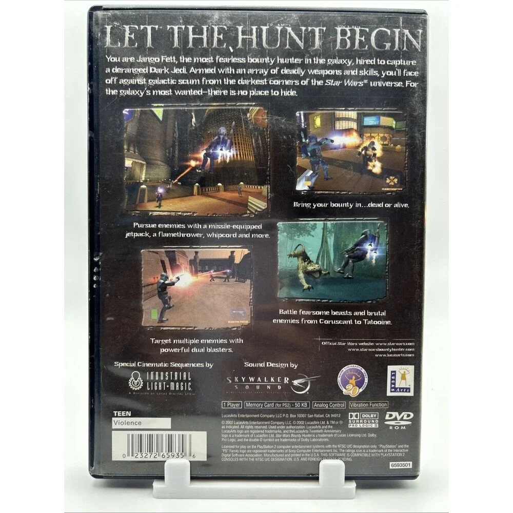 Star Wars Bounty Hunter PS2 Sony PlayStation 2 CIB With Reg. Card Fast Shipping